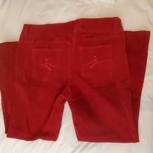 Red corduroy pants